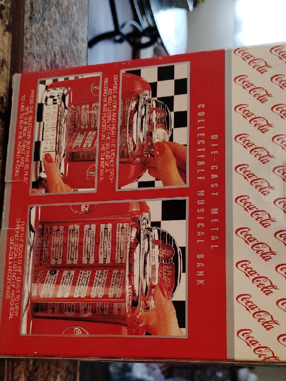 Coca-Cola Collectible Music Bank Table Top Jukebox New Inbox - Picture 8 of 9